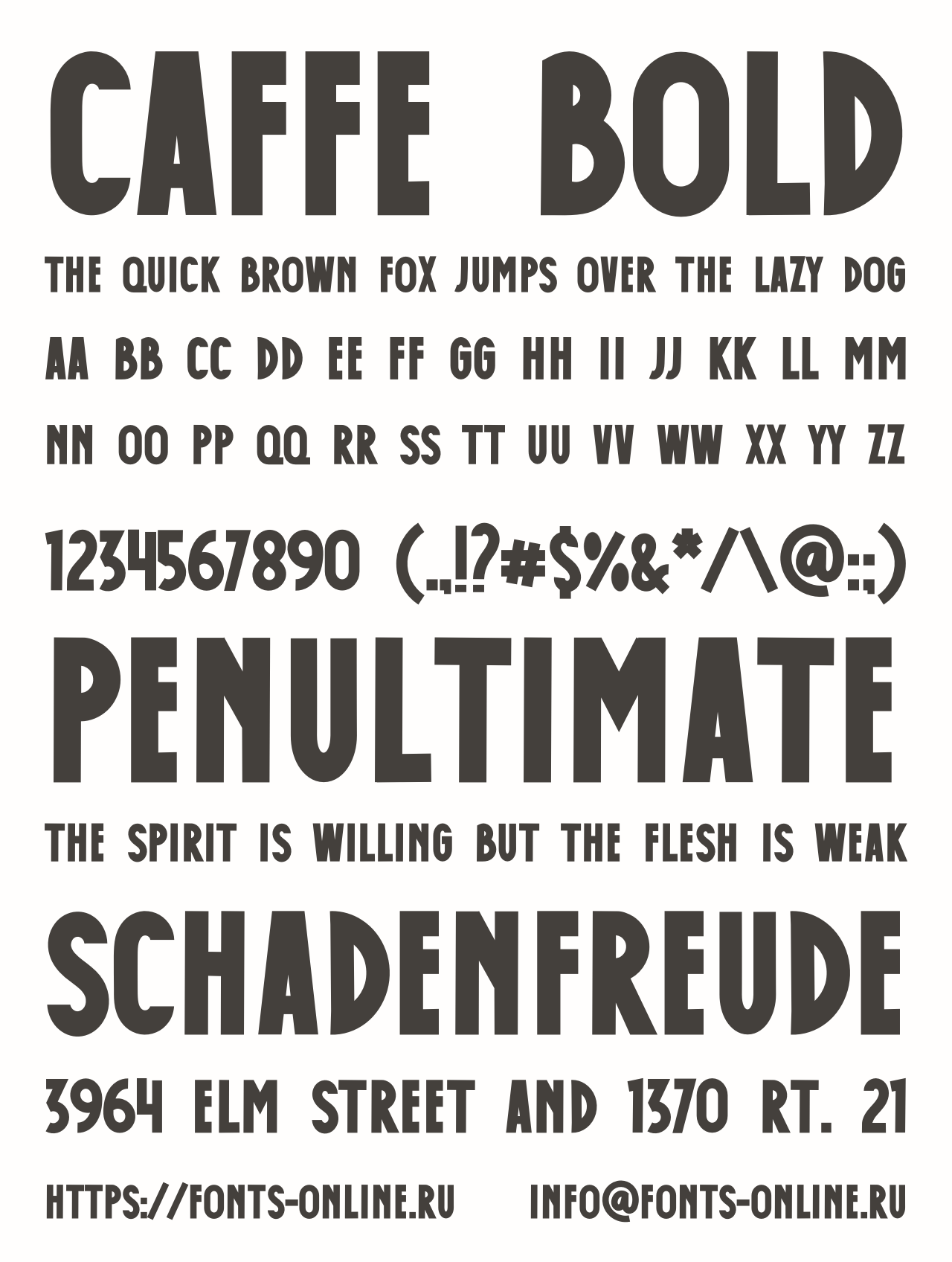 Caffe Bold Free Font Download